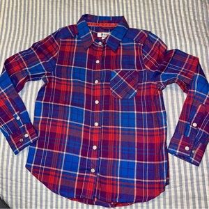 Tractr Girls Plaid shirt size 5/6 small long-sleeve